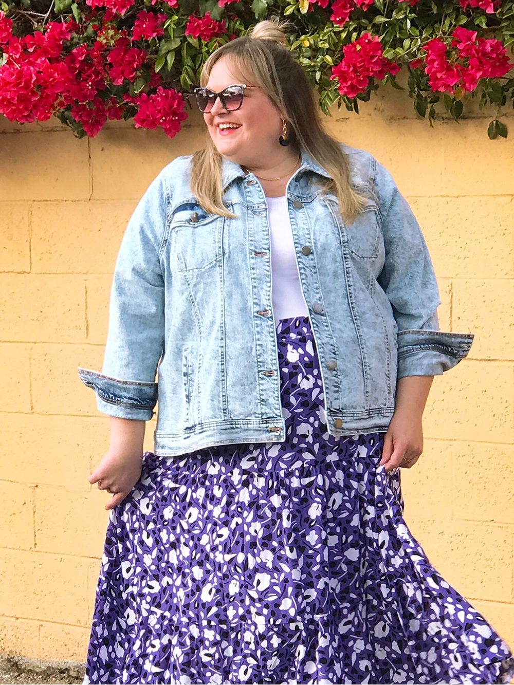 LANE BRYANT ACID WASH DENIM JACKET